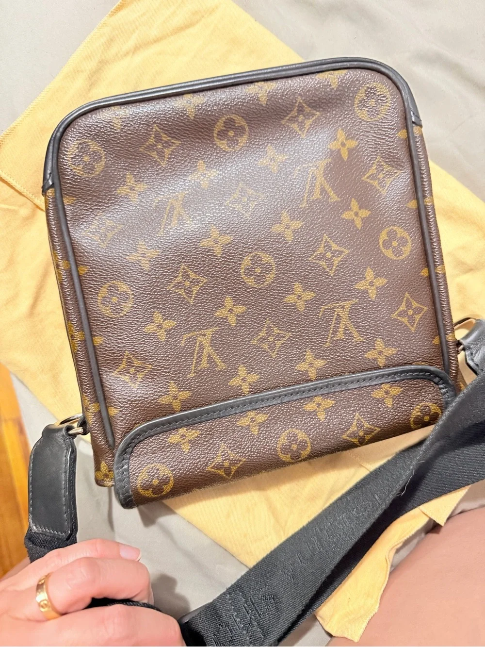 Louis Vuitton Bass Messenger Bag Macassar Monogram Canvas PM